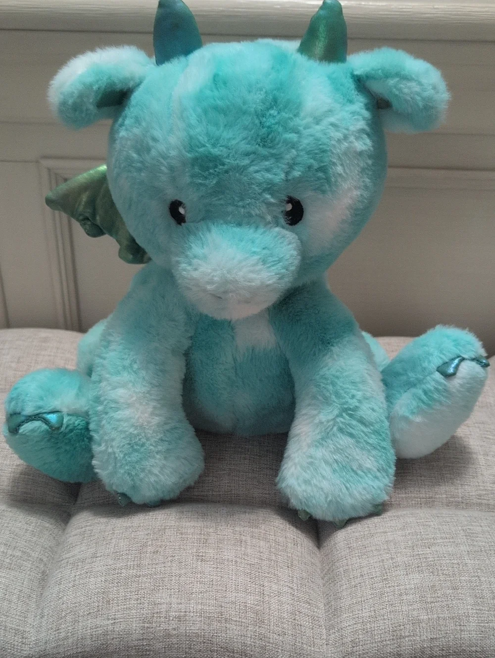 FAO Schwarz~~ Teal Light Up Dragon Stuffed Animal